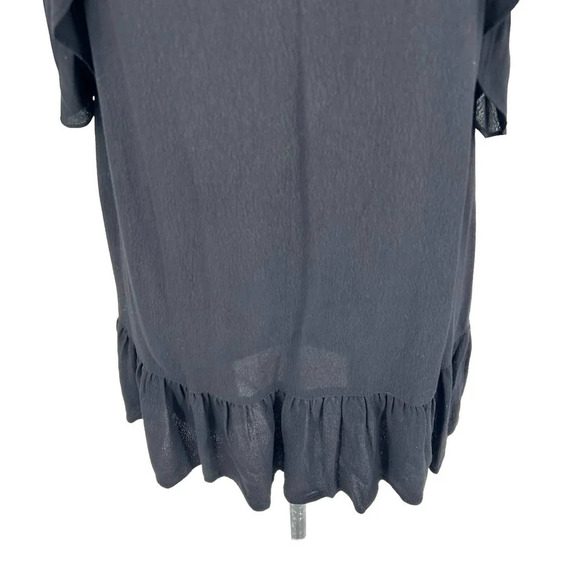 SUBOO Valley Frill‎ Cold-Shoulder Coverup Dress in Black Size US 4 - Picture 5 of 11